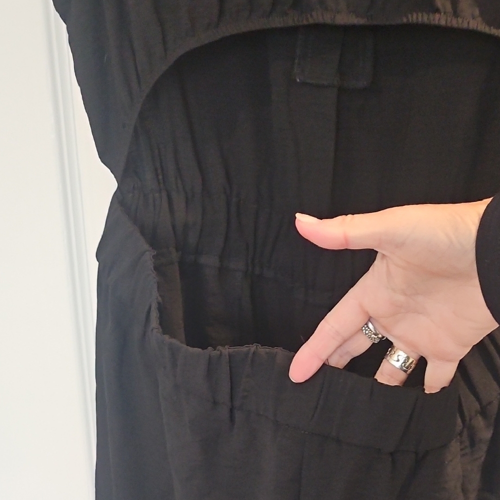 HALARA Black Ruffle Jumpsuit - Picture 13 of 16